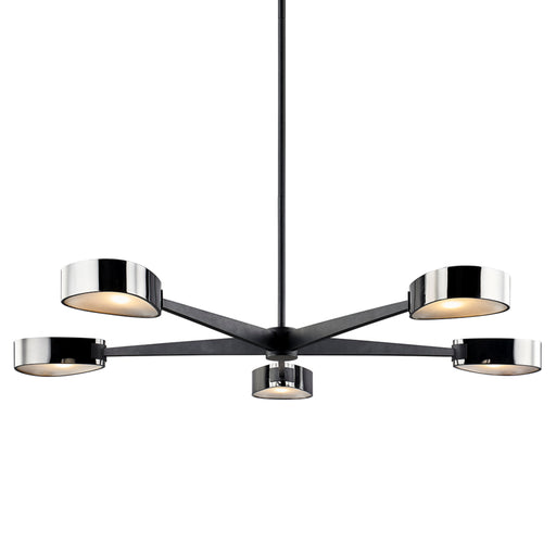Troy Lighting - F7335-TBK/BCR - Five Light Chandelier - Allisio - Carbide Black And Black Chrome
