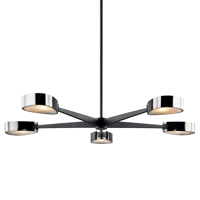 Troy Lighting - F7335-TBK/BCR - Five Light Chandelier - Allisio - Carbide Black And Black Chrome