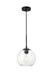 Elegant Lighting - LD2206BK - One Light Pendant - BAXTER - Black And Clear