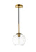 Elegant Lighting - LD2206BR - One Light Pendant - BAXTER - Brass And Clear