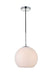 Elegant Lighting - LD2213C - One Light Pendant - BAXTER - Chrome And Frosted White