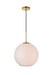 Elegant Lighting - LD2217BR - One Light Pendant - BAXTER - Brass And Frosted White