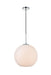 Elegant Lighting - LD2217C - One Light Pendant - BAXTER - Chrome And Frosted White