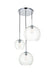 Elegant Lighting - LD2218C - Three Light Pendant - BAXTER - Chrome And Clear