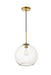 Elegant Lighting - LD2224BR - One Light Pendant - BAXTER - Brass And Clear