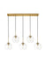 Elegant Lighting - LD2228BR - Five Light Pendant - BAXTER - Brass And Clear