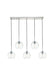 Elegant Lighting - LD2228C - Five Light Pendant - BAXTER - Chrome And Clear