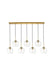 Elegant Lighting - LD2230BR - Seven Light Pendant - BAXTER - Brass And Clear