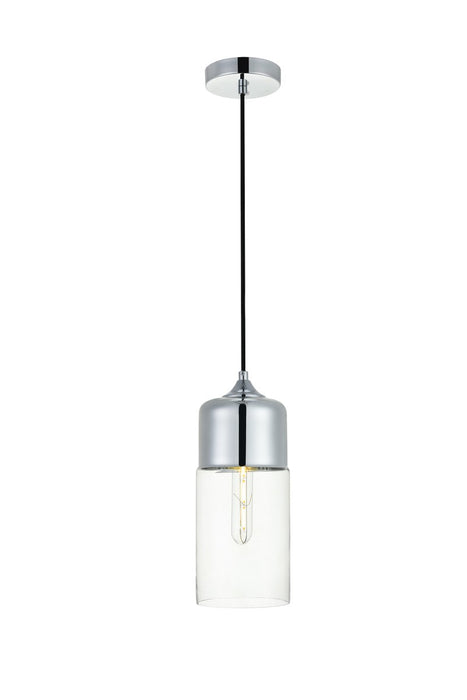 Elegant Lighting - LD2240C - One Light Pendant - ASHWELL - Chrome And Clear