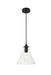 Elegant Lighting - LD2244BK - One Light Pendant - DESTRY - Black And Clear