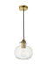 Elegant Lighting - LD2245BR - One Light Pendant - DESTRY - Brass And Clear