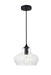 Elegant Lighting - LD2246BK - One Light Pendant - DESTRY - Black And Clear