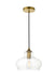 Elegant Lighting - LD2246BR - One Light Pendant - DESTRY - Brass And Clear