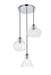 Elegant Lighting - LD2247C - Three Light Pendant - DESTRY - Chrome And Clear