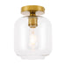 Elegant Lighting - LD2270BR - One Light Flush Mount - Collier - Brass And Clear Glass