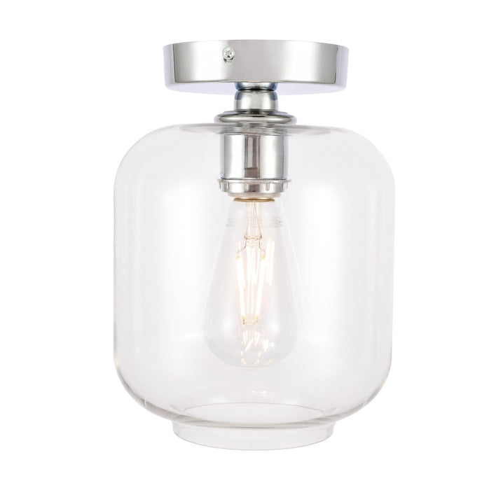 Elegant Lighting - LD2270C - One Light Flush Mount - Collier - Chrome And Clear Glass