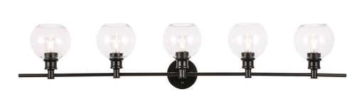 Elegant Lighting - LD2326BK - Five Light Wall Sconce - Collier - Black And Clear Glass
