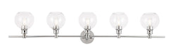 Elegant Lighting - LD2326C - Five Light Wall Sconce - Collier - Chrome And Clear Glass