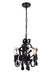 Elegant Lighting - LD5019D9BK - Three Light Pendant - Karter - Polished Black