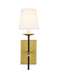 Elegant Lighting - LD6102W4BRBK - One Light Wall Sconce - Eclipse - Brass And Black And White Shade