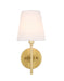 Elegant Lighting - LD6185BR - One Light Wall Sconce - Cason - Brass And White Shade
