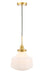 Elegant Lighting - LD6263BR - One Light Pendant - Lyle - Brass And Frosted White Glass