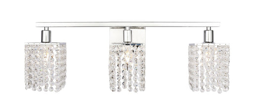 Elegant Lighting - LD7011C - Three Light Wall Sconce - Phineas - Chrome And Clear Crystals