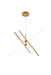 Elegant Lighting - LD9001D42BR - LED Pendant - Sonya - Gold