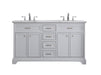 Elegant Lighting - VF15060DGR - Double Bathroom Vanity Set - Americana - Light Grey