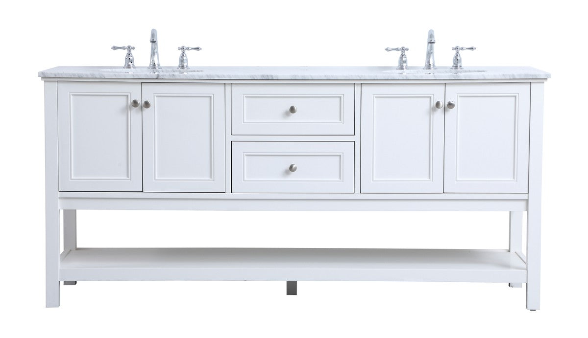 Elegant Lighting - VF27072WH - Double Sink Bathroom Vanity Set - Metropolis - White