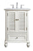 Elegant Lighting - VF30524AW - Single Bathroom Vanity - Rhodes - Antique White