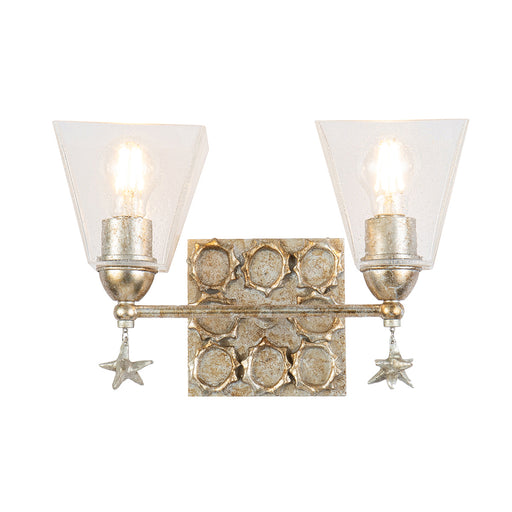 Lucas + McKearn - BB1002S-2 - Two Light Vanity - Star - Silver Leaf