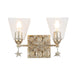 Lucas + McKearn - BB1002S-2 - Two Light Vanity - Star - Silver Leaf