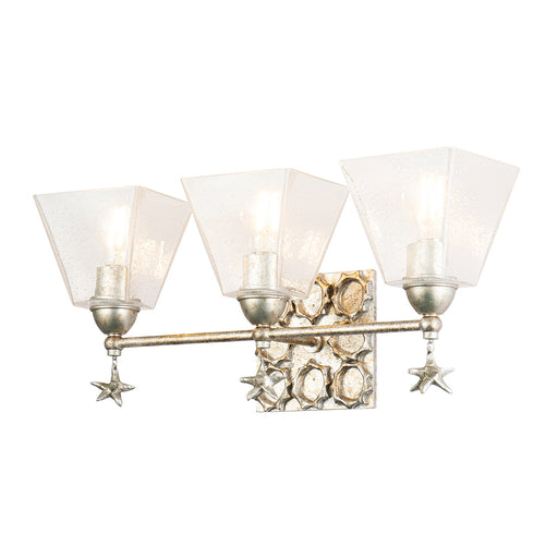 Lucas + McKearn - BB1002S-3 - Three Light Vanity - Star - Silver Leaf