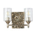 Lucas + McKearn - BB1158S-2 - Two Light Vanity - Mosaic - Silver