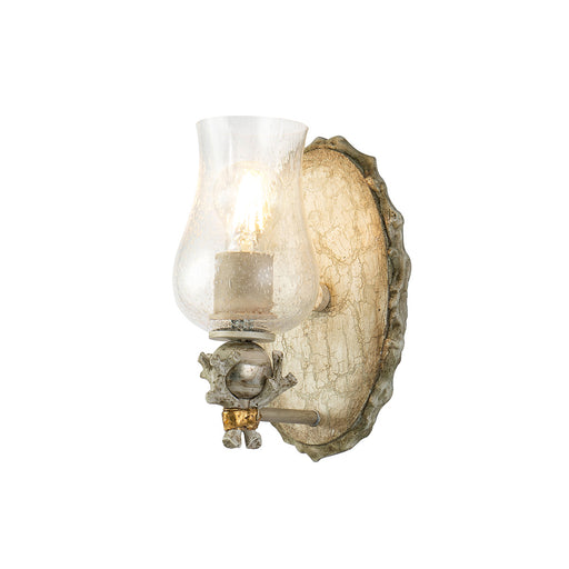 Lucas + McKearn - BB1238-1 - One Light Wall Sconce - Trellis - Putty Patina and Silver Leaf