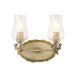 Lucas + McKearn - BB1238-2 - Two Light Vanity - Trellis - Putty Patina and Silver Leaf
