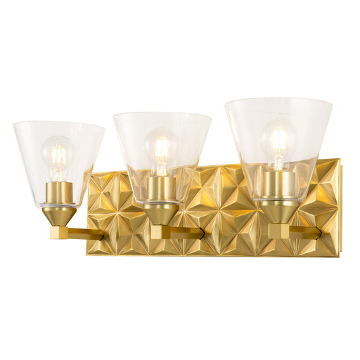 Lucas + McKearn - BB1302AGB-3 - Three Light Vanity - Alpha - Aged Brass