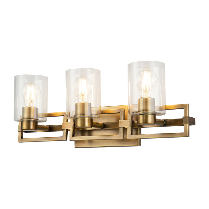 Lucas + McKearn - BB90117ATB-3 - Three Light Vanity - Estes - Antique Brass