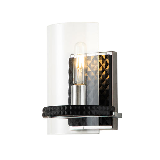 Lucas + McKearn - BB91598-1 - One Light Wall Sconce - Mazant - Matte Black/Polished Chrome