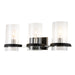 Lucas + McKearn - BB91598-3 - Three Light Vanity - Mazant - Matte Black/Polished Chrome
