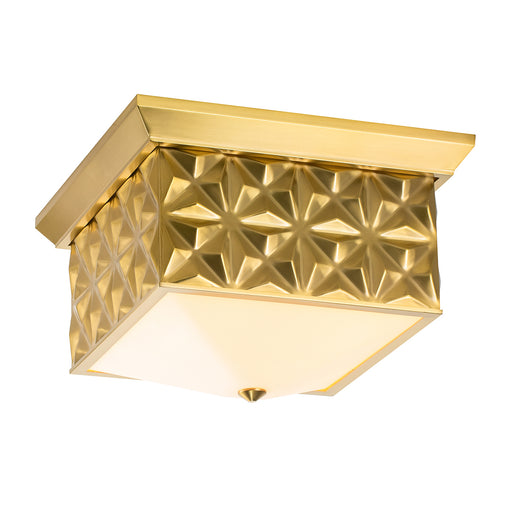 Lucas + McKearn - FM1302AGB-14 - Four Light Flush Mount - Alpha - Aged Brass