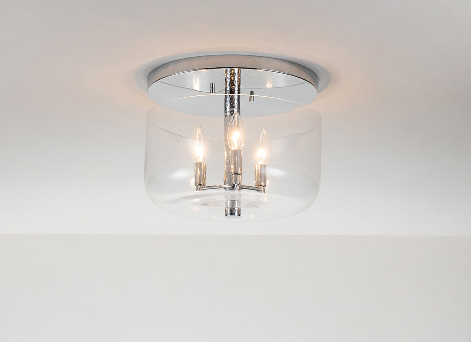 Lucas + McKearn - FM80122PC-13 - Three Light Flush Mount - Rampart - Polished Chrome