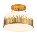 Lucas + McKearn - FM90610G-15 - Three Light Semi-Flush Mount - Sawgrass - Gold