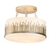 Lucas + McKearn - FM90610S-15 - Three Light Semi-Flush Mount - Sawgrass - Silver