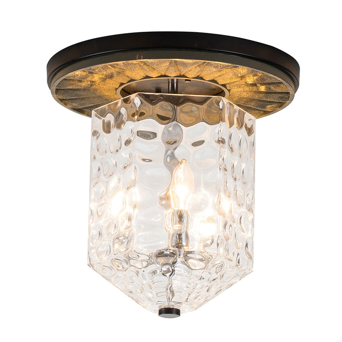 Lucas + McKearn - FM91595MB-14 - Three Light Flush Mount - Navarre - Black/Grey