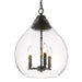 Golden - 1094-3P BLK-HCG - Three Light Pendant - Ariella BLK - Matte Black