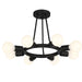 Crystorama - 9043-BK - Eight Light Semi Flush Mount - Dakota - Black