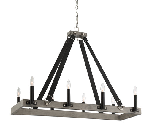 Minka-Lavery - 3879-693 - Eight Light Island Pendant - Rawson Ridge - Aged Silverwood And Coal