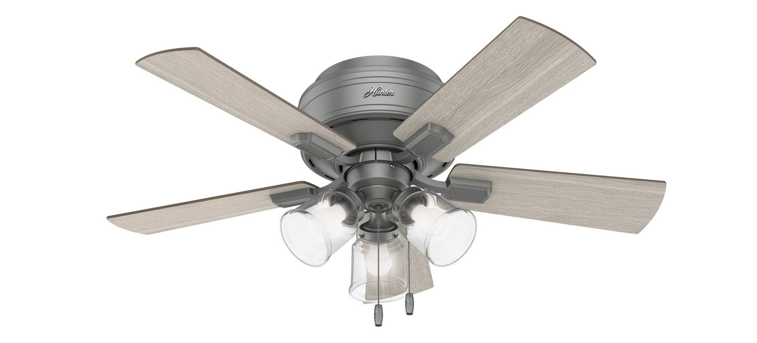 Hunter - 51025 - 42"Ceiling Fan - Crestfield - Matte Silver